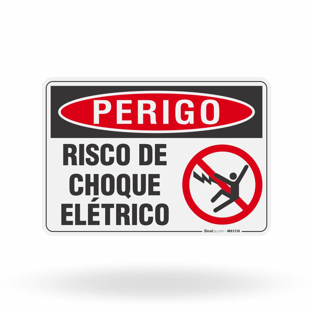 Placa Perigo - Risco de Choque Elétrico