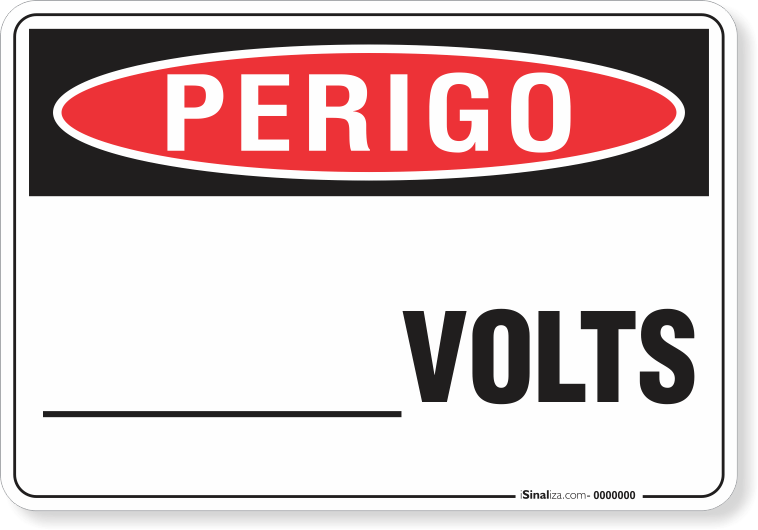 Placa Perigo Volts