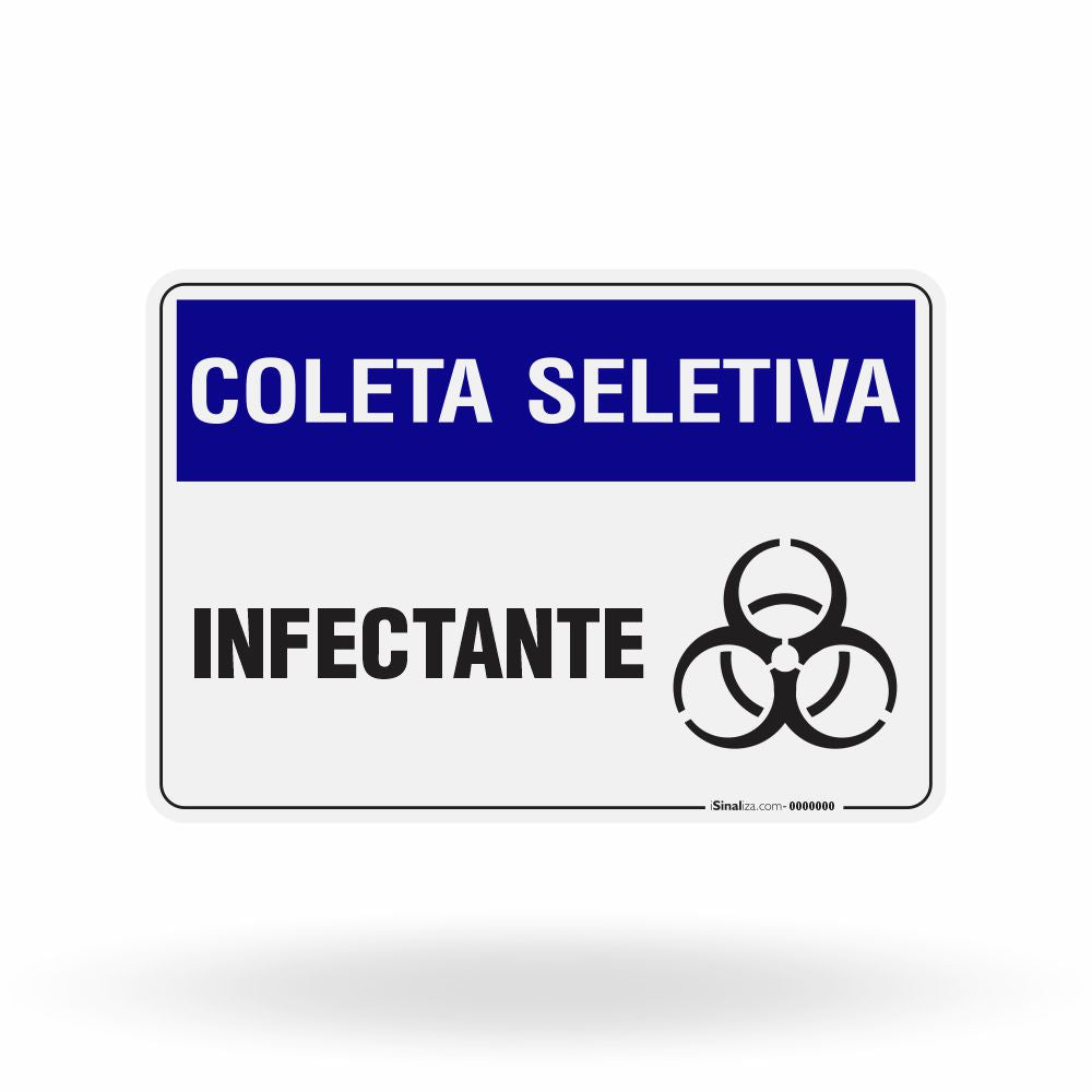 Placa Coleta Seletiva - Infectante