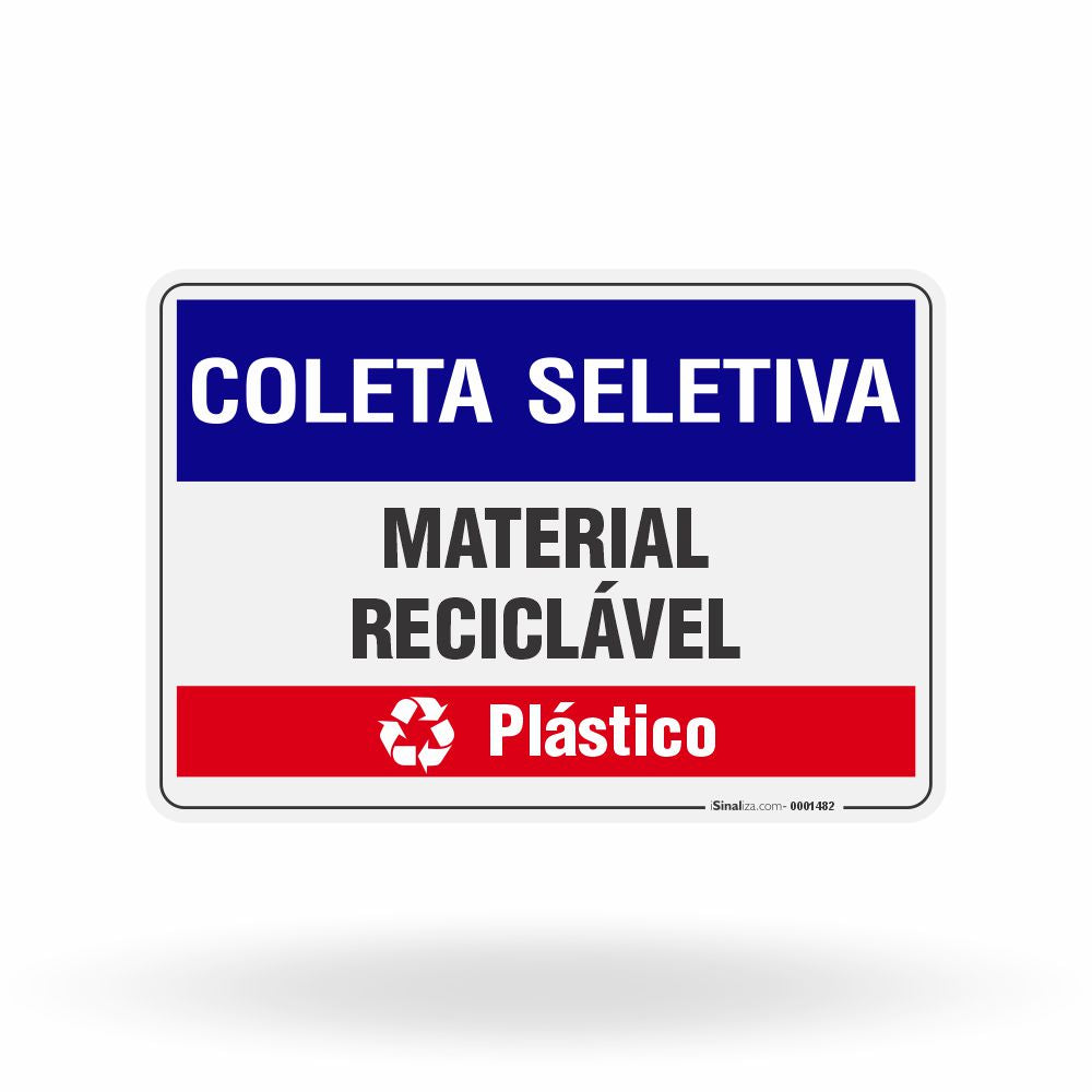 Placa Coleta Seletiva - Plástico