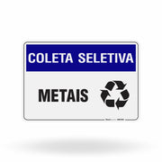 Placa Coleta Seletiva - Metais