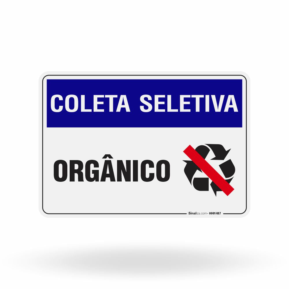 Placa Coleta Seletiva - Orgânico