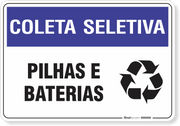 Placa Coleta Seletiva Pilhas E Baterias