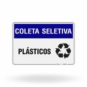 Placa Coleta Seletiva - Plásticos
