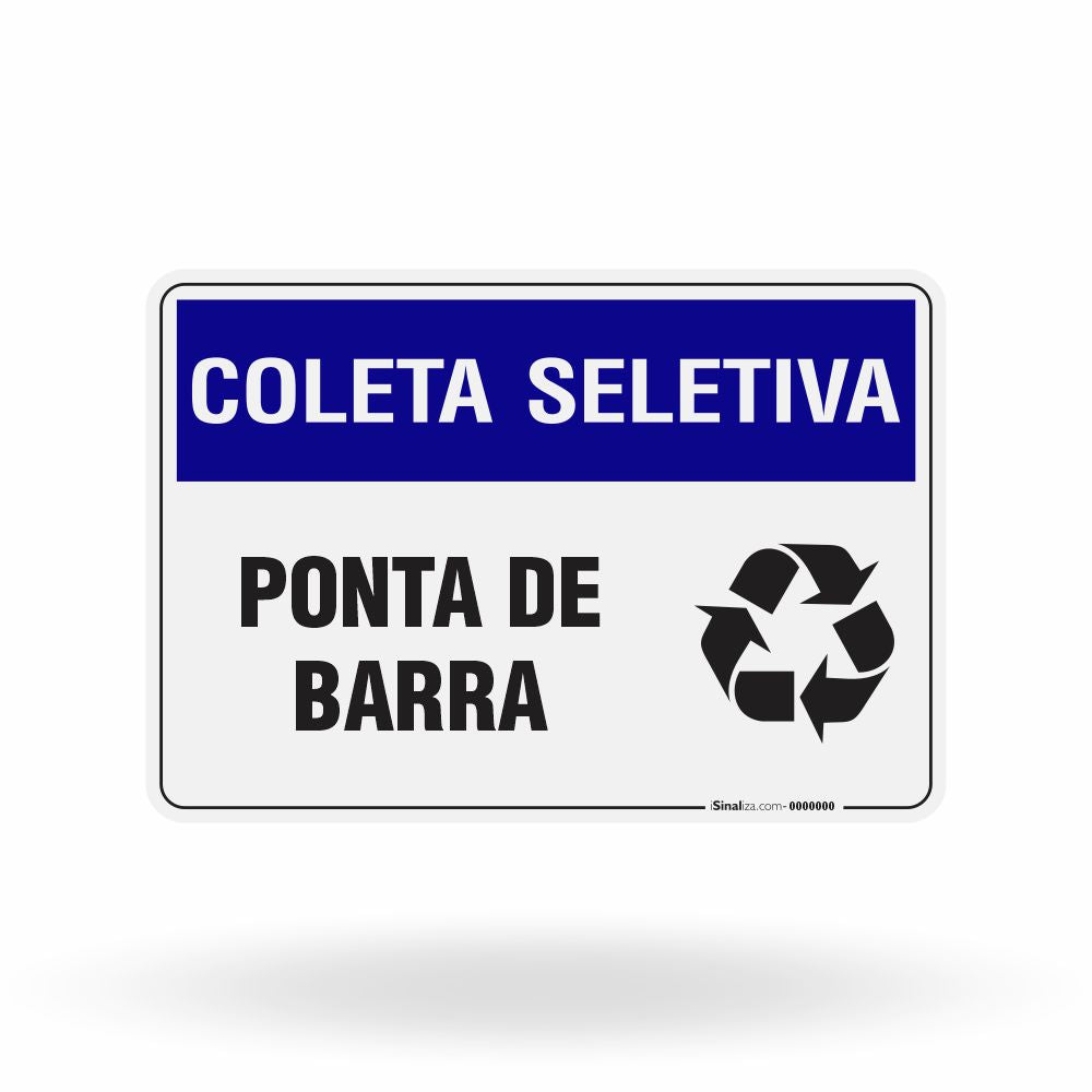 Placa Coleta Seletiva - Ponta de Barra
