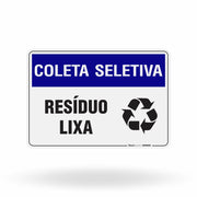 Placa Coleta Seletiva - Resíduo Lixa
