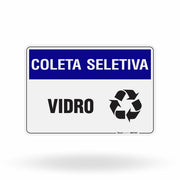 Placa Coleta Seletiva - Vidro