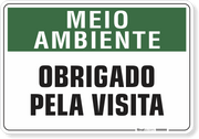 Placa Meio Ambiente Obrigado Pela Visita