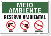 Placa Meio Ambiente Reserva Ambiental