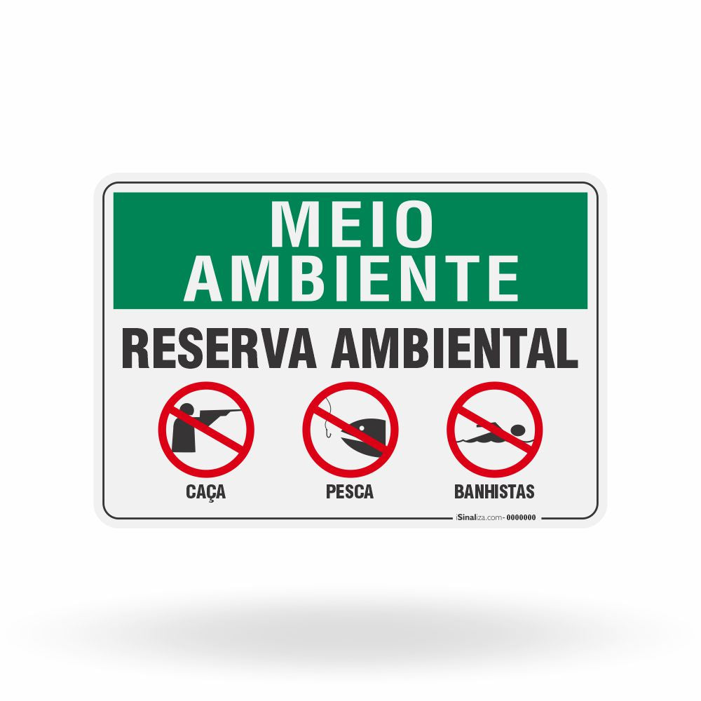 Placa Meio Ambiente - Reserva Ambiental