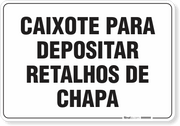 Placa Organização Caixote Para Depositar Retalhos De Chapa