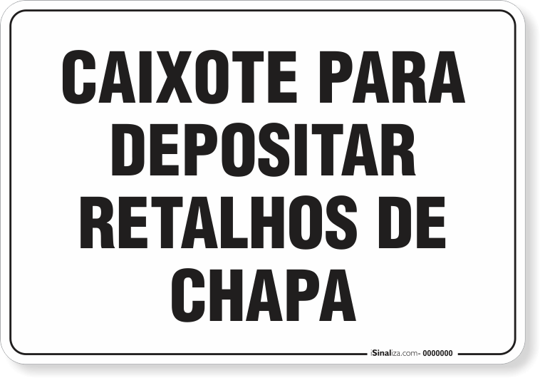 Placa Organização Caixote Para Depositar Retalhos De Chapa