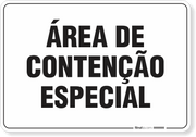 Placa Organização Área De Contenção Especial