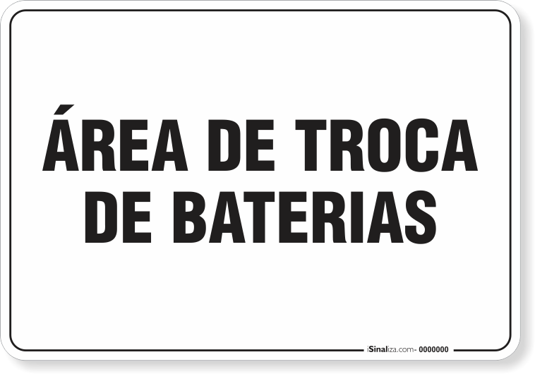 Placa Organização Área De Troca De Baterias