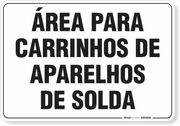 Placa Organização Área Para Carrinhos De Aparelhos De Solda