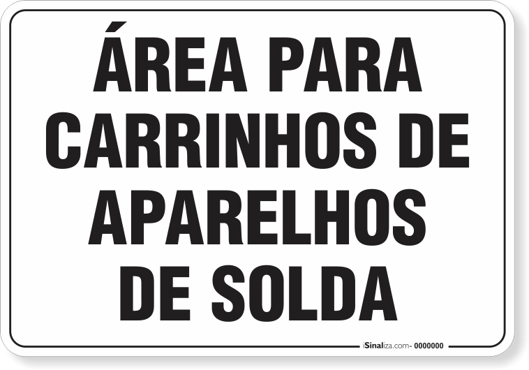 Placa Organização Área Para Carrinhos De Aparelhos De Solda