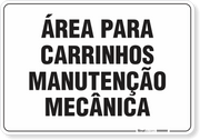Placa Organização Área Para Carrinhos Manutenção Mecânica
