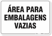 Placa Organização Área Para Embalagens Vazias