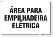 Placa Organização Área Para Empilhadeira Elétrica