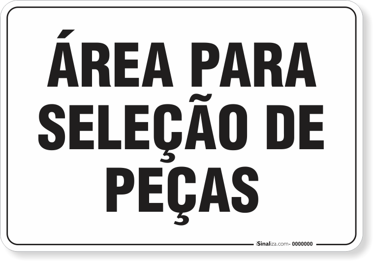 Placa Organização Área Para Seleção De Peças