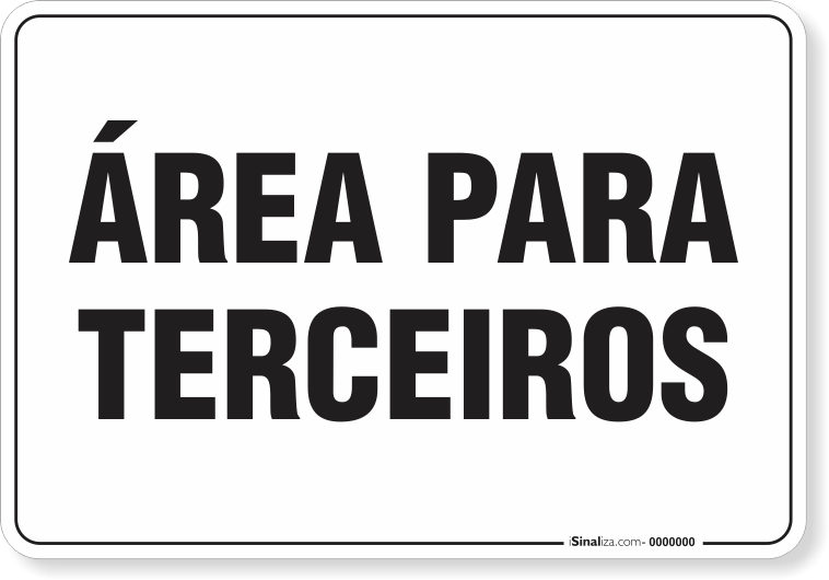 Placa Organização Área Para Terceiros