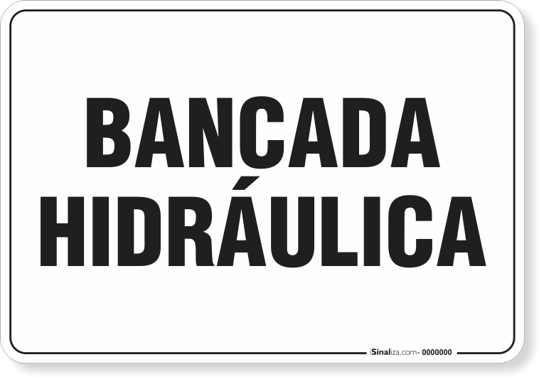 Placa Organização Bancada Hidráulica