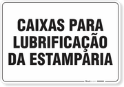 Placa Organização Caixas Para Lubrificação Da Estamparia