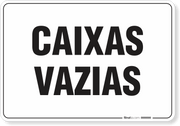 Placa Organização Caixas Vazias
