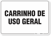Placa Organização Carrinho De Uso Geral