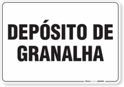 Placa Organização Depósito De Granalha