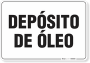 Placa Organização Depósito De Óleo