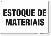 Placa Organização Estoque De Materiais