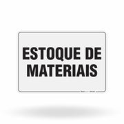 Placa Organização - Estoque de Materiais
