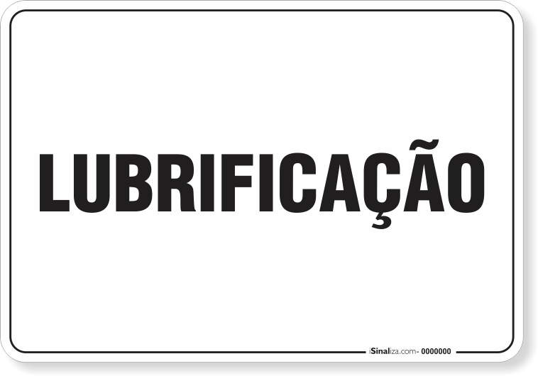 Placa Organização Lubrificação