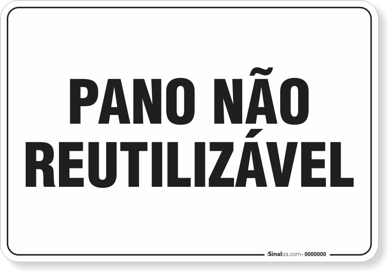 Placa Organização Pano Não Reutilizável