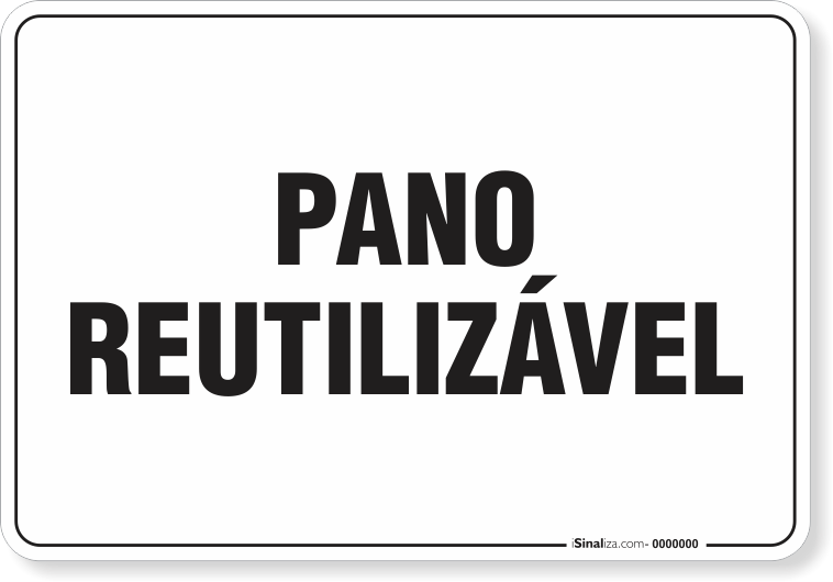 Placa Organização Pano Reutilizável