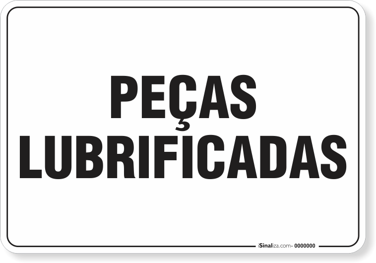 Placa Organização Peças Lubrificadas