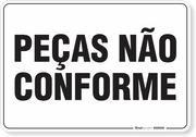 Placa Organização Peças Não Conforme