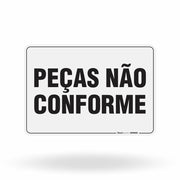 Placa Organização - Peças Não Conforme