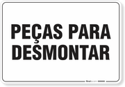 Placa Organização Peças Para Desmontar
