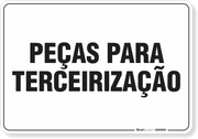 Placa Organização Peças Para Terceirização