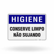 Placa Higiene - Conserve Limpo Não Sujando