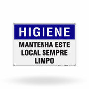 Placa Higiene - Mantenha Este Local Sempre Limpo