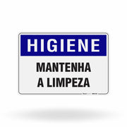Placa Higiene - Mantenha a Limpeza