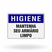 Placa Higiene - Mantenha seu Armário Limpo