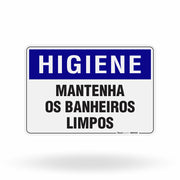 Placa Higiene - Mantenha os Banheiros Limpos