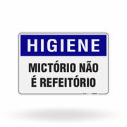 Placa Higiene - Mictório Não é Refeitório