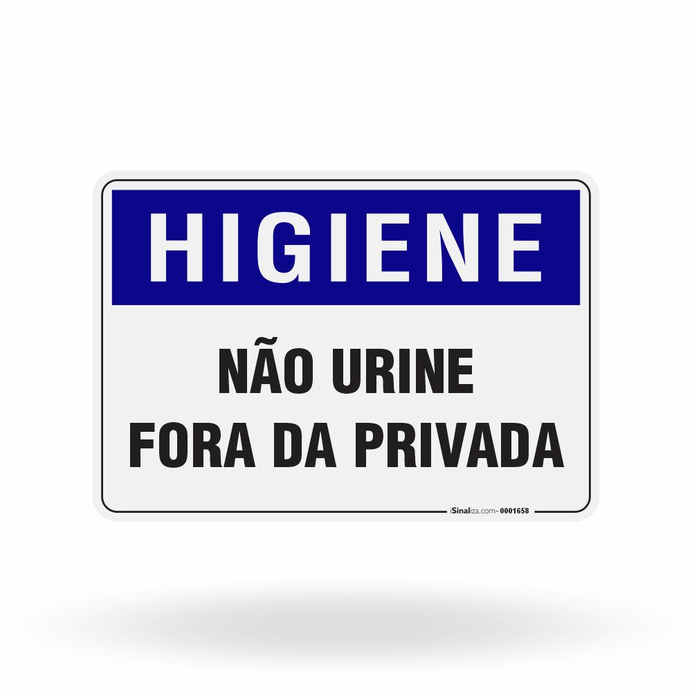 Placa Higiene - Não Urine Fora da Privada