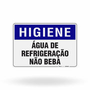 Placa Higiene - Água de Refrigeração Não Beba
