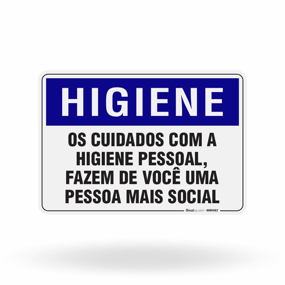 Placa Higiene - Higiene Pessoal e Convivência Social
